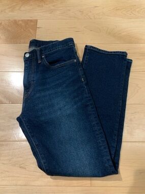 GAP Straight Leg Mid Rise Jeans | Dark Denim 28/28